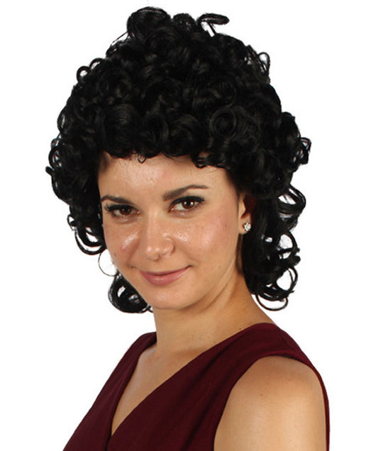 ウィメンズ コロニアルレディカーリーブラック歴史的ウィッグ H-4169 歴史的ウィッグ プレミアム通気性のキャップレスキャップ