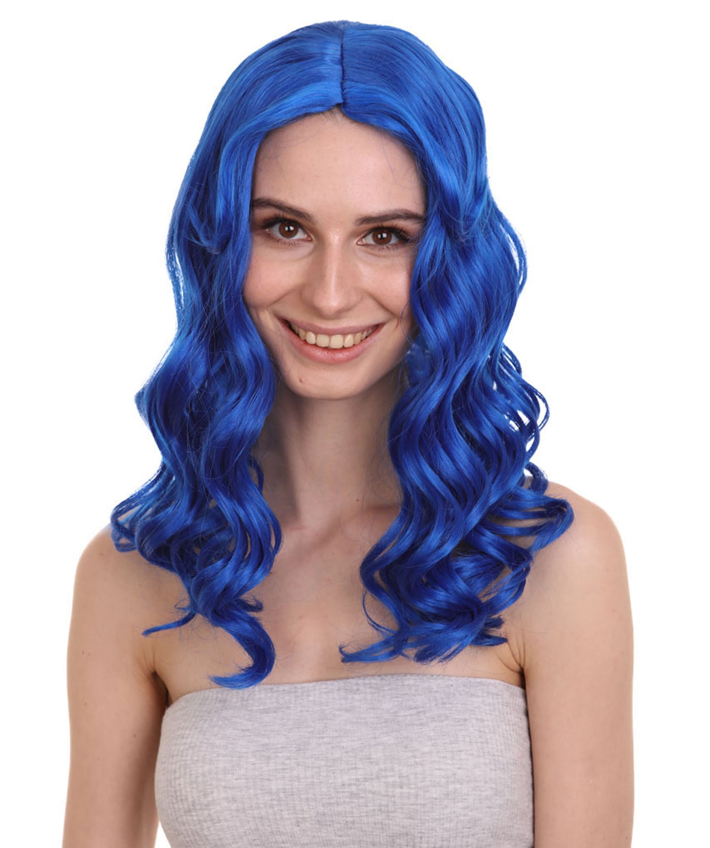 Wigs2you ハロウィンパーティー プレミアム レディース H-1089 アリスウィッグ 鏡の国のアリス ダークブルー色