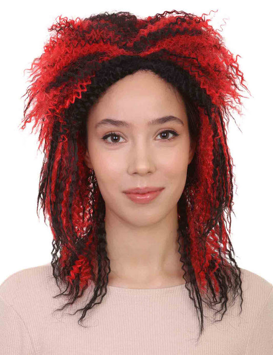 Wigs2you ハロウィンパーティープレミアムレディース H-1478 ディアボリストのブラックとレッドスタイルのウィッグ