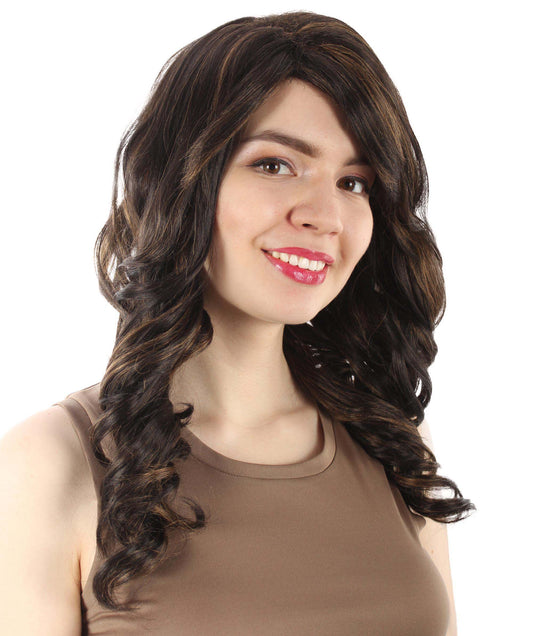 マーメイドフェアリーテールウィッグ オーバーンブロンド H-5380_24 長いウェービー コスプレ ハロウィーン衣装 パーティーヘア 合成繊維