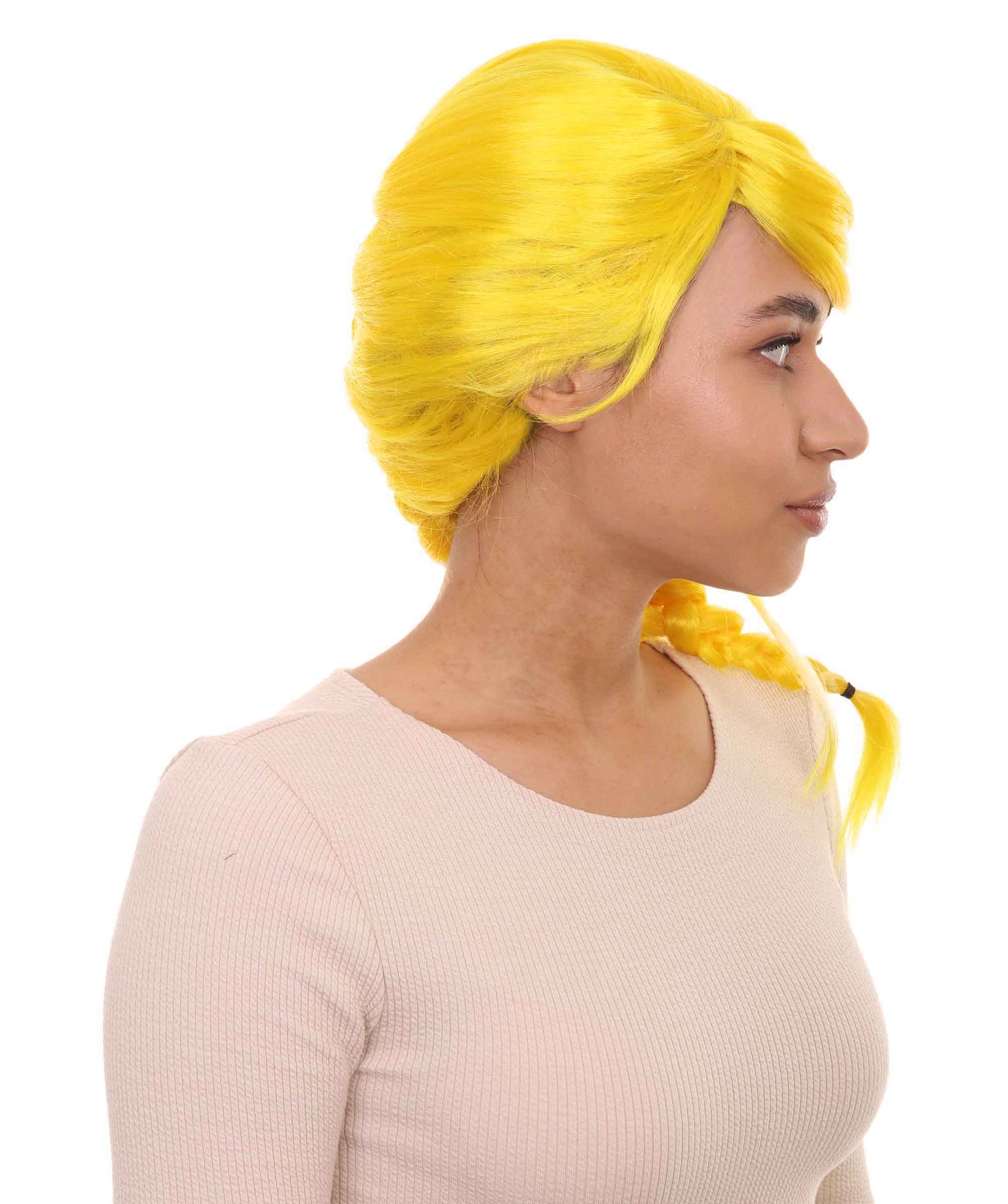 Wigs2you ハロウィン パーティー プレミアム レディース H-1163 とても快適なイエローの編み込みウィッグ