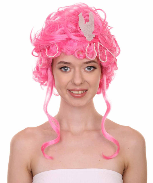 プレミアムハロウィンパーティー 女性 H-5392 ロングレングス ウェービー ハロウィン ピンク ブッファント ドラッグクイーンウィッグ ピンク