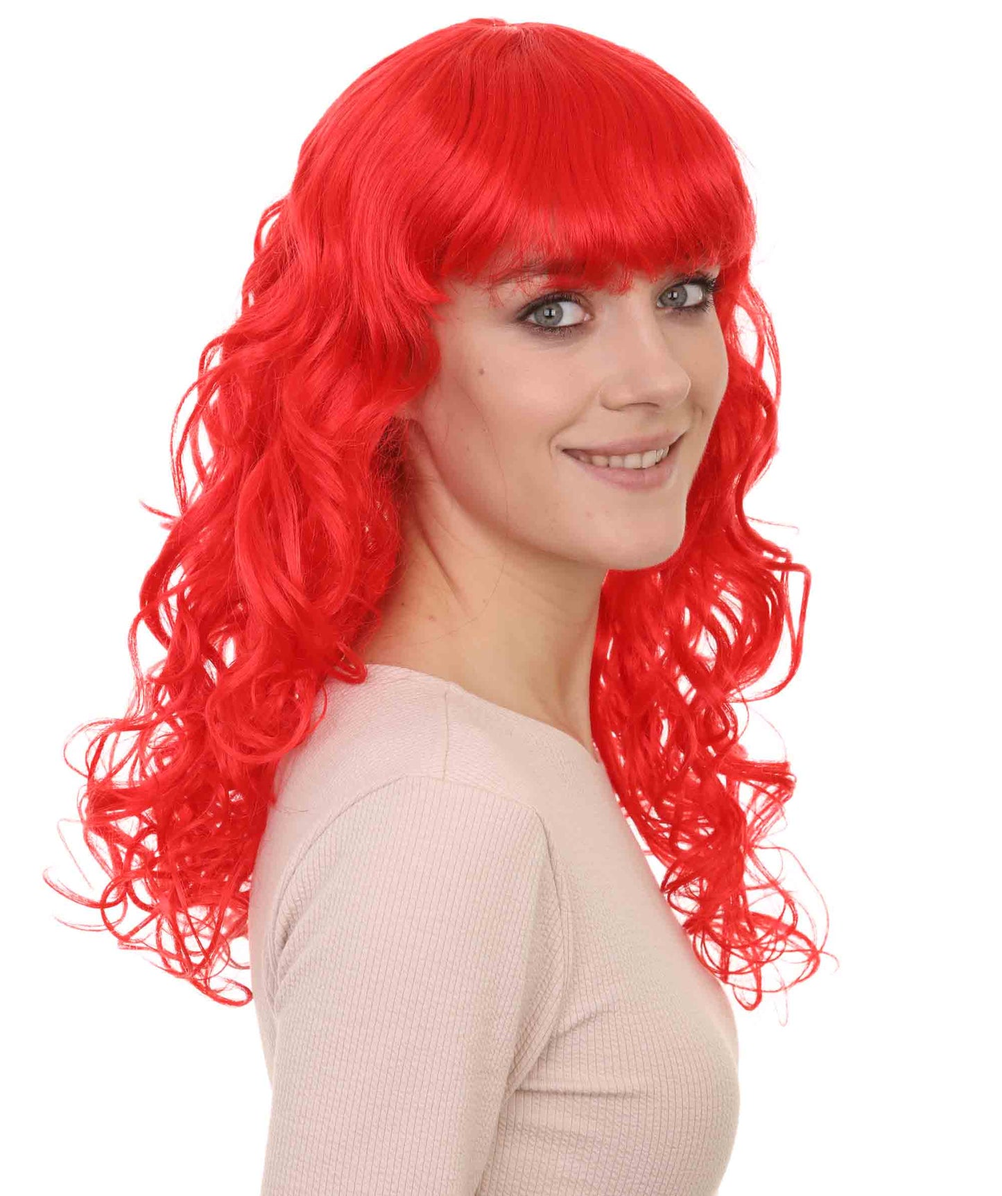 Wigs2you ハロウィンパーティー プレミアム レディース H-994 着用しやすい ベラウィッグ レッドカラー