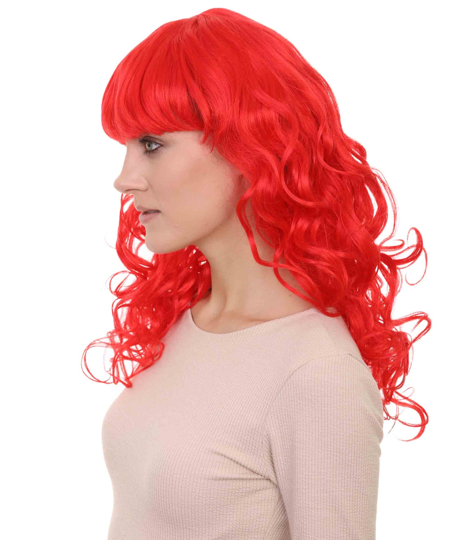 Wigs2you ハロウィンパーティー プレミアム レディース H-994 着用しやすい ベラウィッグ レッドカラー