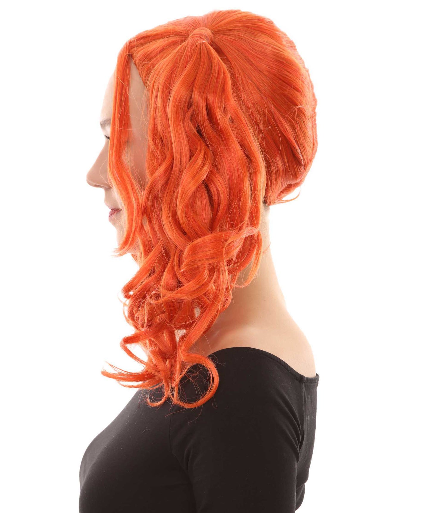 Wigs2you ハロウィンパーティー プレミアム レディース H-734 ドリー ピグテールウィッグ オレンジ色