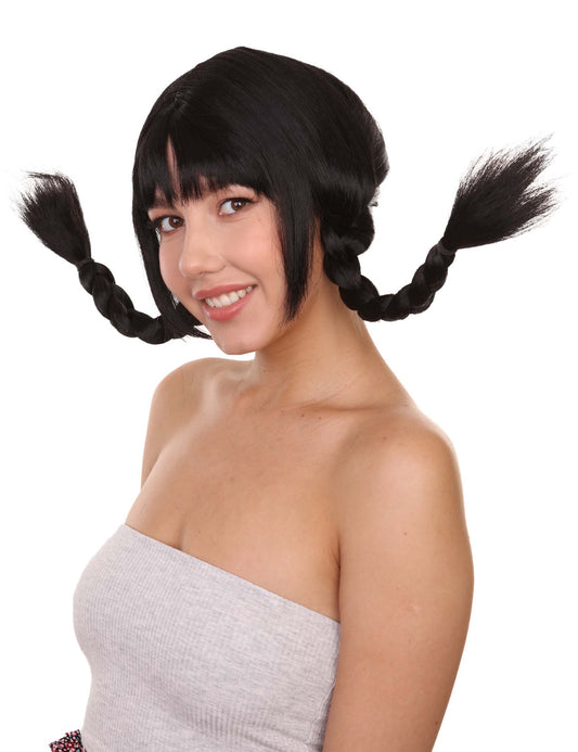 Wigs2you ハロウィン パーティー プレミアム レディース H-1654 簡単装着 とても快適 ピッピ ブラック