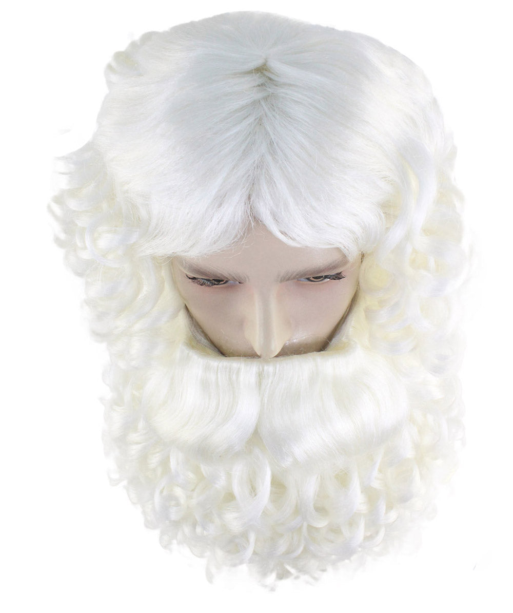 ハロウィンパーティー プレミアム 男性用 H-2384 プロフェッショナル サンタ ウィッグ および フル ビアード セット
