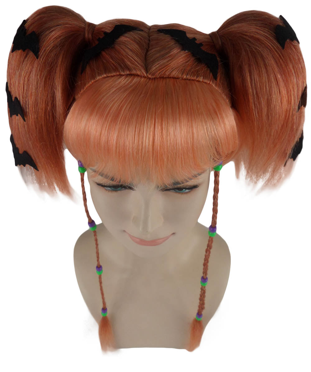 Wigs2you ハロウィンパーティープレミアム レディース H-697 バットエンジェルウィッグ ピーチ色