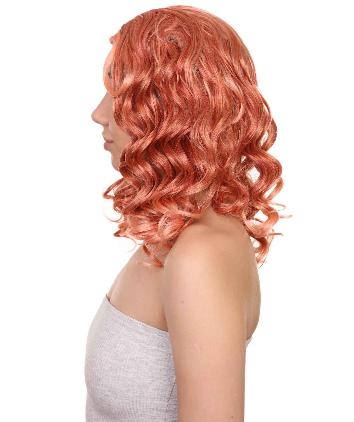 Wigs2you ハロウィンパーティープレミアム レディース H-1083 アリスウィッグ 鏡の国のアリス ピーチ色