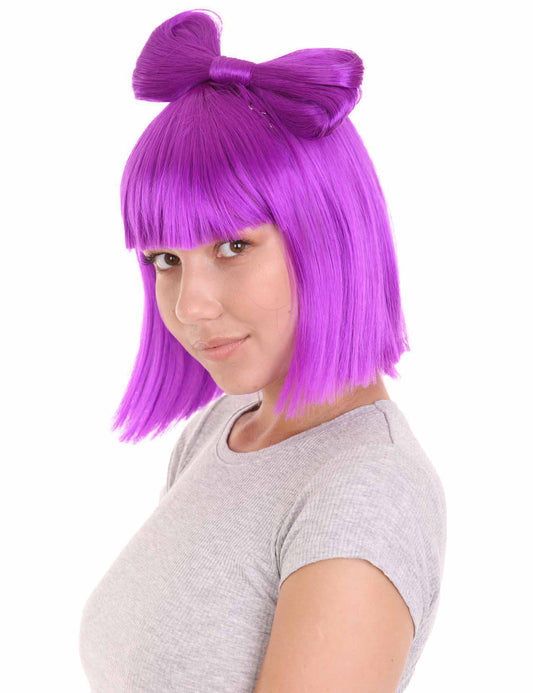 Wigs2you ハロウィンパーティープレミアムレディース H-1670 着け心地が良い とても快適 ネオンパープル バタフライウィッグ