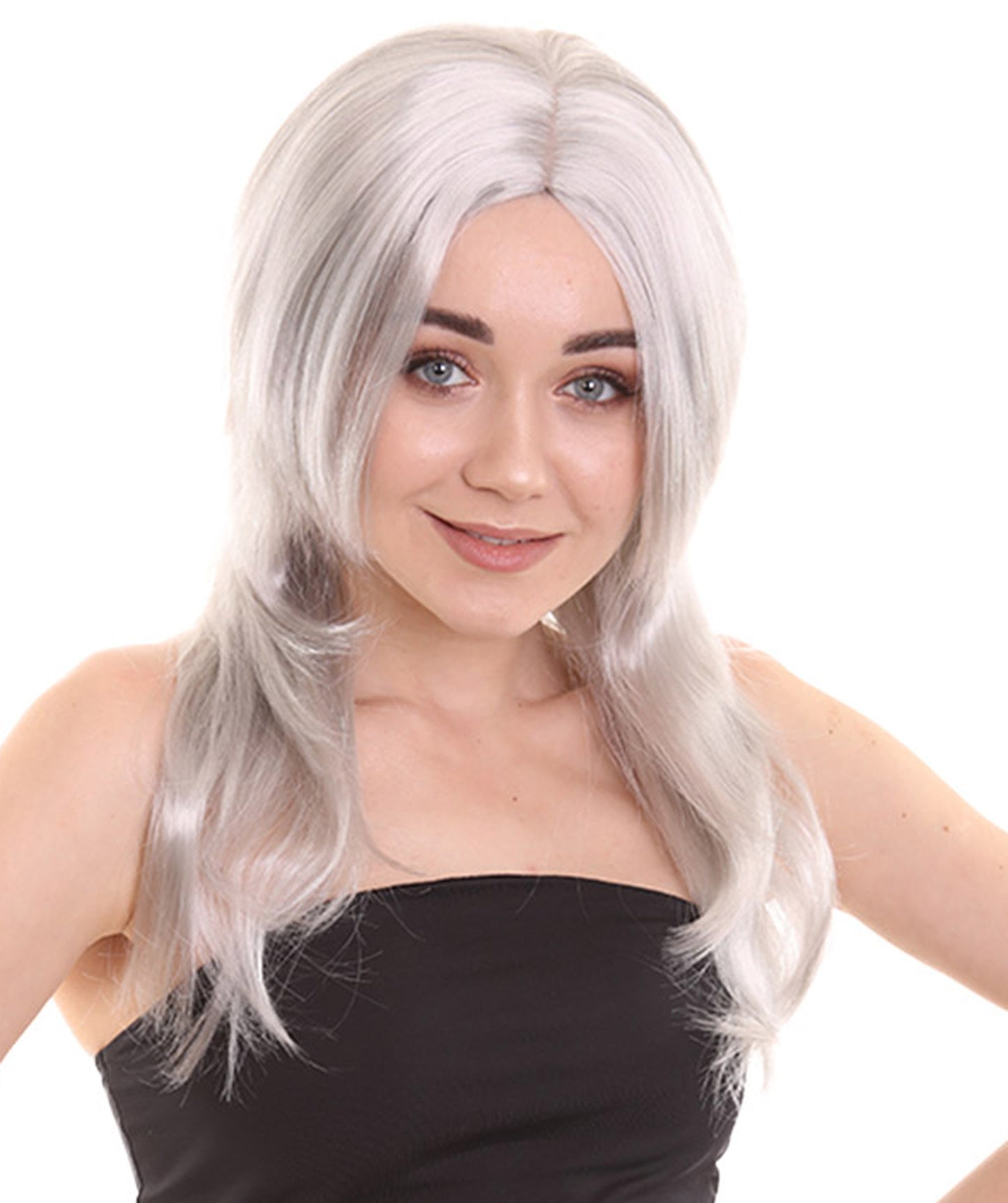 Wigs2you ハロウィンパーティープレミアム H-949 3レイヤーのパーティーガールウィッグ グレー色