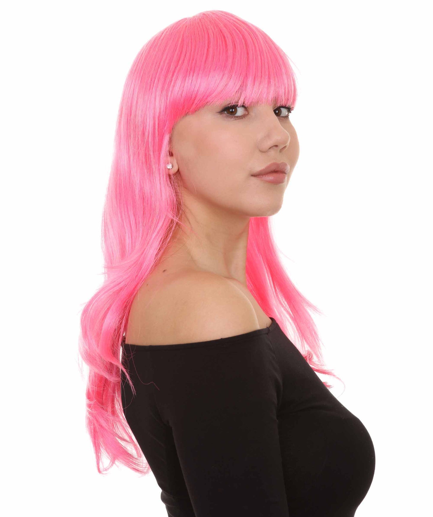 Wigs2you ハロウィンパーティ プレミアムレディース H-2037 着用しやすく とても快適 ロングピンクウィッグ あなたの美しさを引き立てる