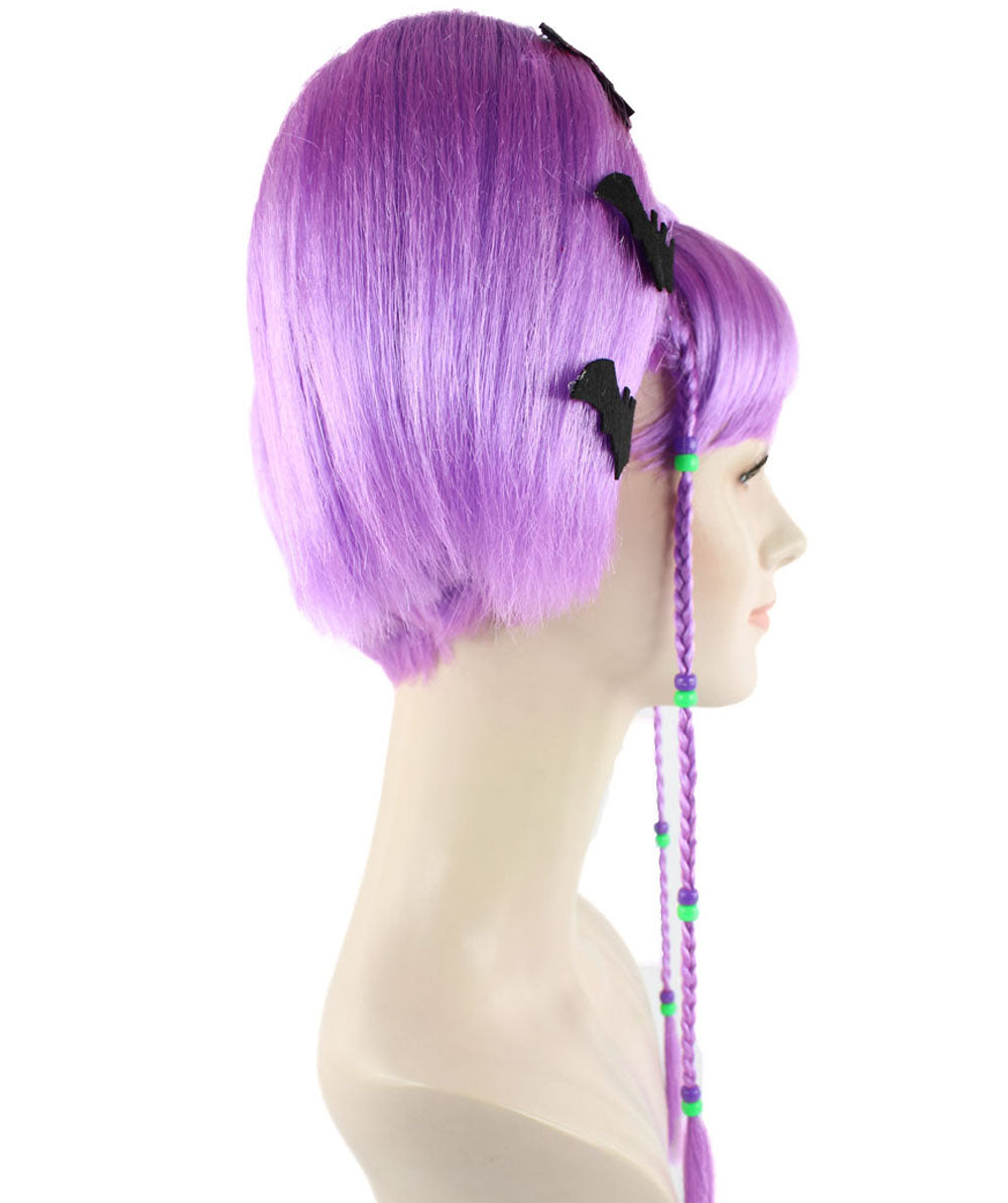 Wigs2you ハロウィンパーティー プレミアム レディース H-708 バットエンジェルウィッグ Lt パープルカラー