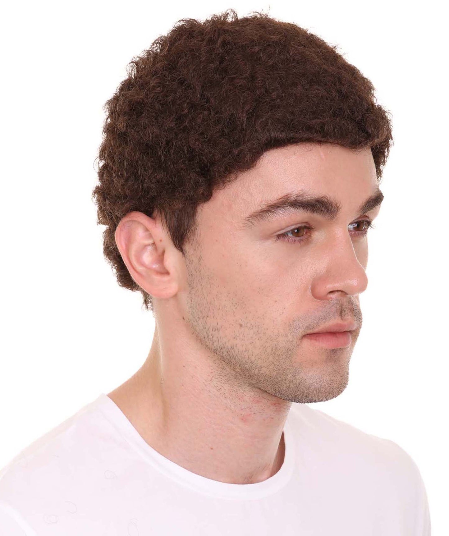 Wigs2you ハロウィンパーティー プレミアム メンズ H-617 コウノトリ アフロウィッグ ダークブラウン色
