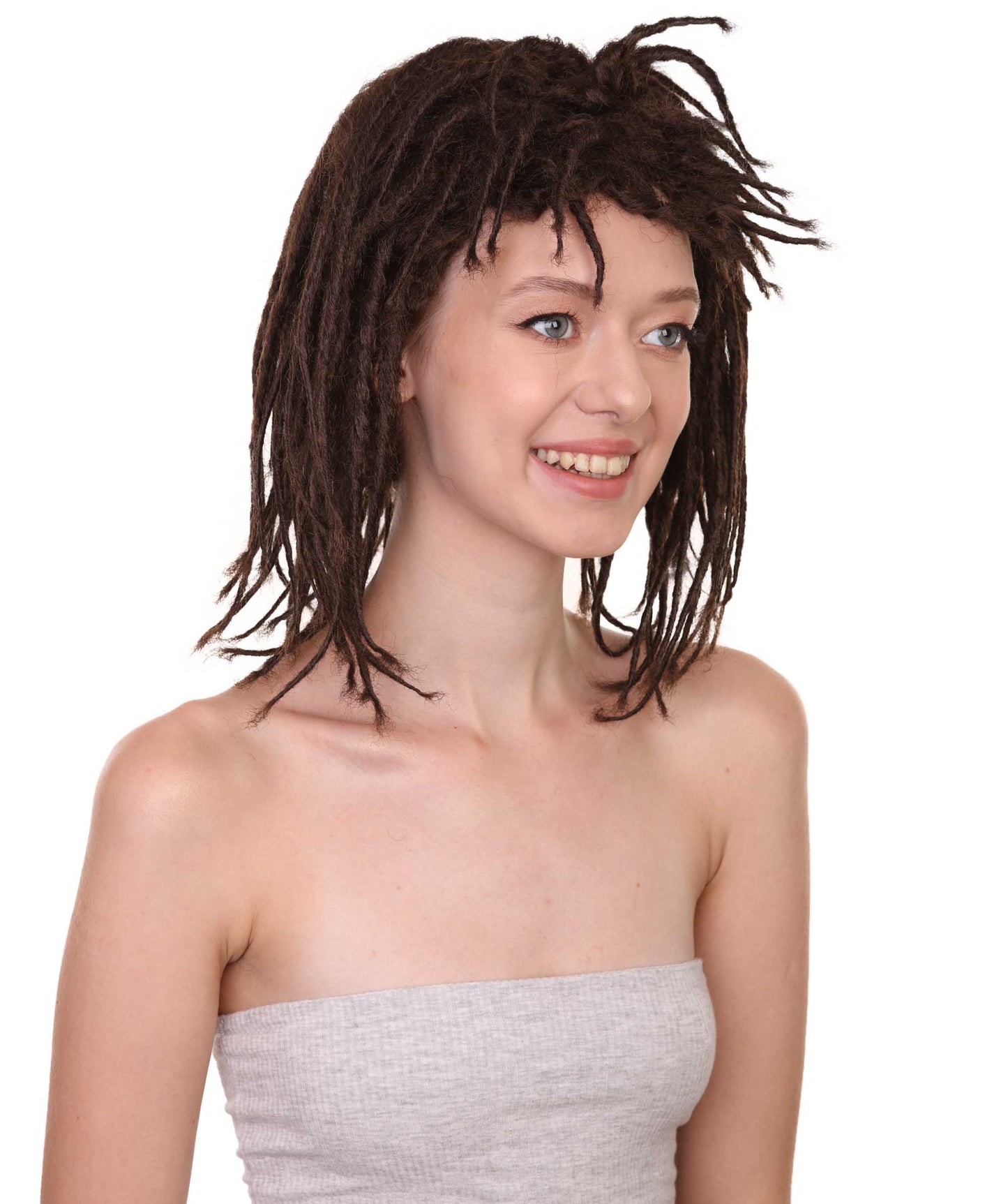 Wigs2youハロウィンパーティープレミアムレディースH-1959 着けやすい 非常に快適 デラックスブラウンドレッドロックウィッグ