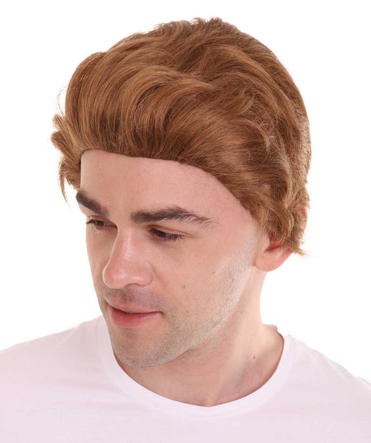 男性用「モーティ」ブラウンウィッグ H-4364 TV/映画ウィッグ プレミアム通気性キャップレスキャップ