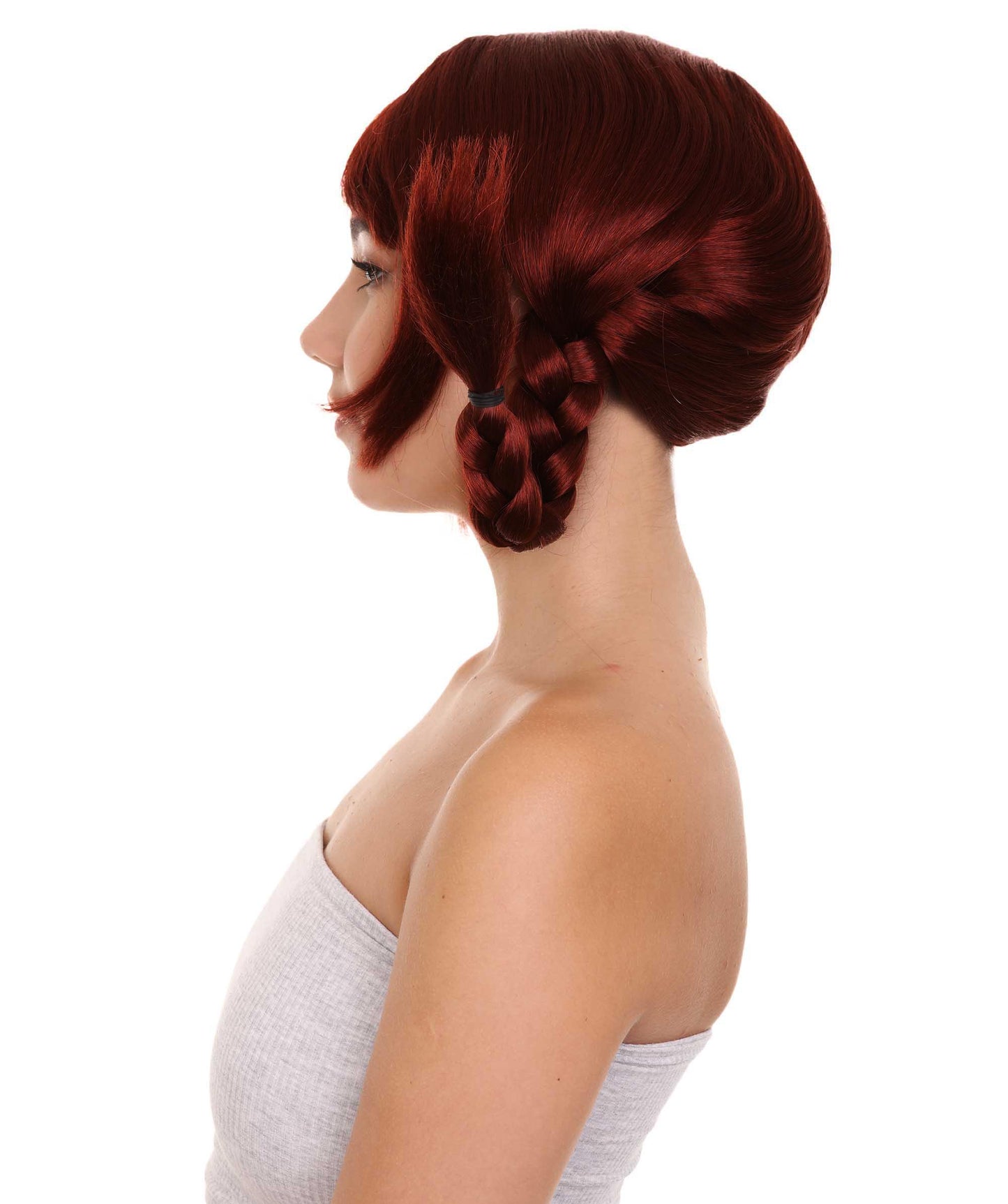 Wigs2you ハロウィン パーティー プレミアム レディース H-1652 簡単装着 とても快適 ピッピ ダークオーバーン