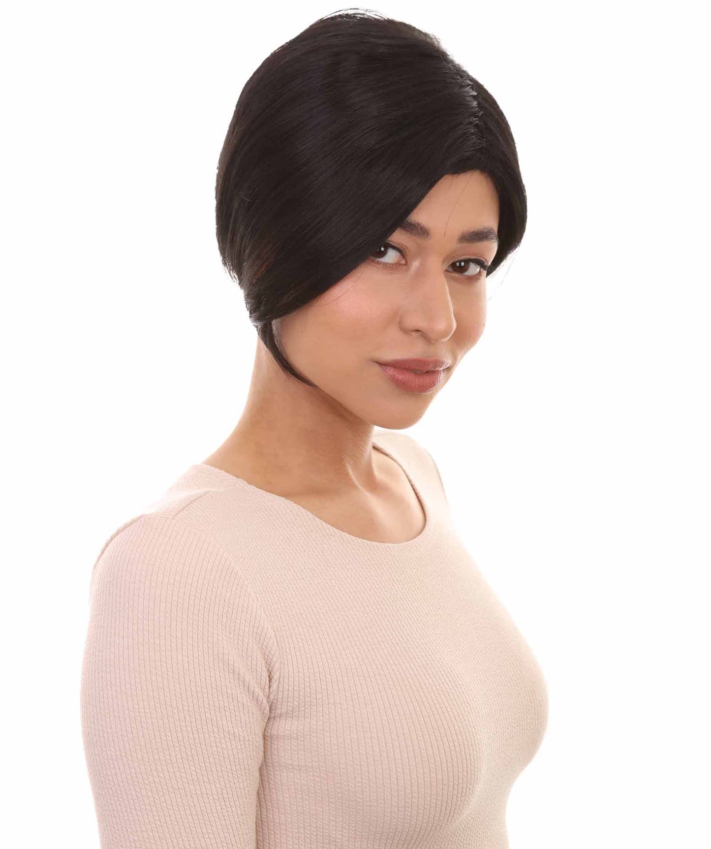 Wigs2you ハロウィンパーティ プレミアムレディース H-982 ショートブラック ナチュラルスタイルウィッグ