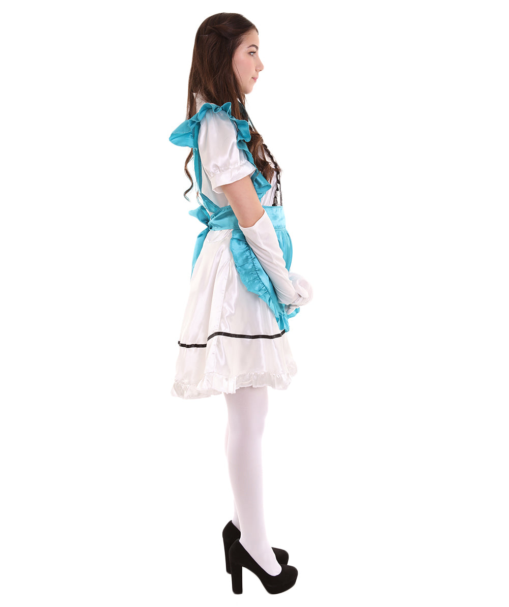 女性用 JCO-326_19 アニメ コスプレ フレンチメイド ファンシー ドレス アクアブルー コスプレ コスチューム