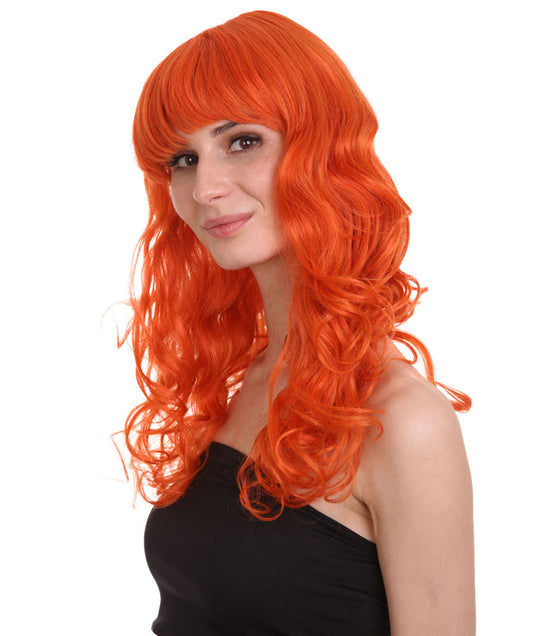 Wigs2you ハロウィンパーティー プレミアム レディース H-997 着用しやすい ベラウィッグ オレンジ色