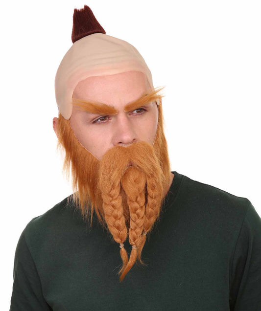 ハロウィンパーティープレミアム メンズ H-3585 コスプレ ドワーフ ウォリア ウィッグ フル ビアード ウィッグ アンド マスタッシズ セット