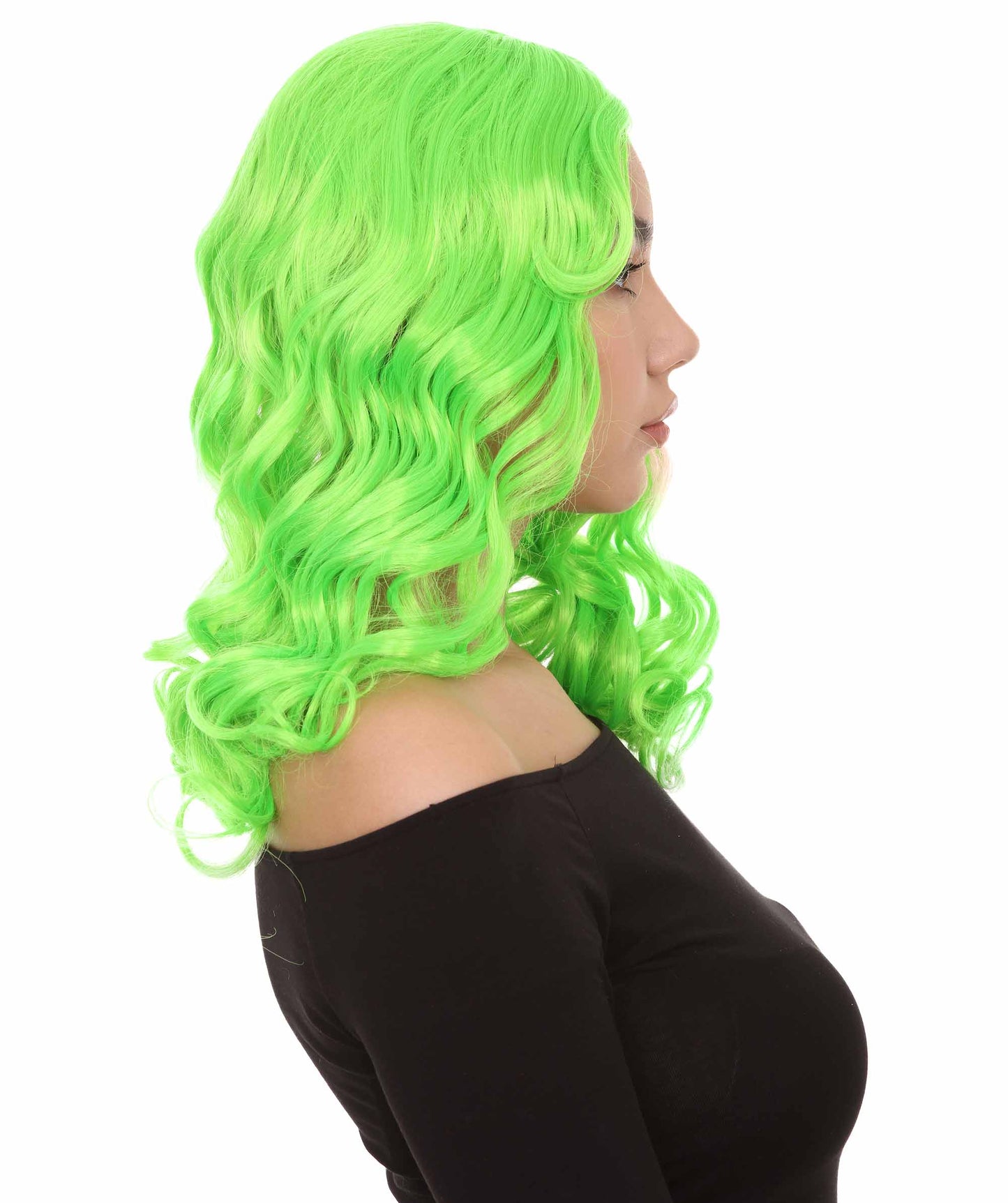 Wigs2you ハロウィンパーティープレミアム レディース H-1085 アリスウィッグ 鏡の国のアリス ライムカラー