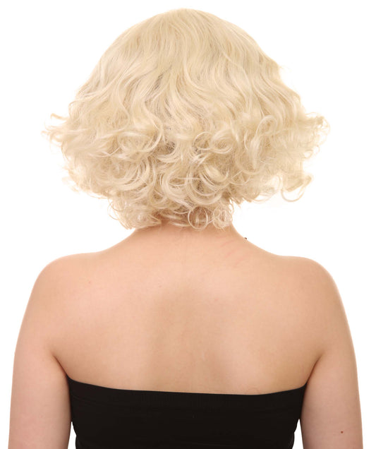 クラシックマリリンウィッグ 女性用ウィッグ H-3824 歴史的映画キャラクターコスプレハロウィンウィッグ プレミアム通気性キャップレスキャップ