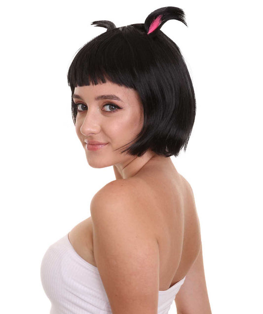 ブラックバニーウィッグ H-2597 ソフト合成繊維 女性らしい魅力 美しいウィッグを作る芸術