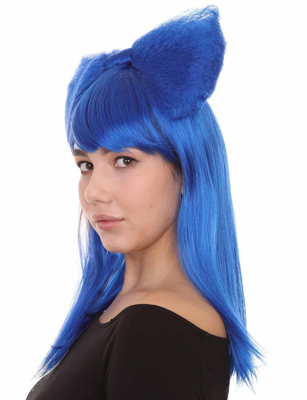Wigs2you ハロウィンパーティープレミアムレディース H-1615 着用が簡単 とても快適 ダークブルー ロング バタフライウィッグ