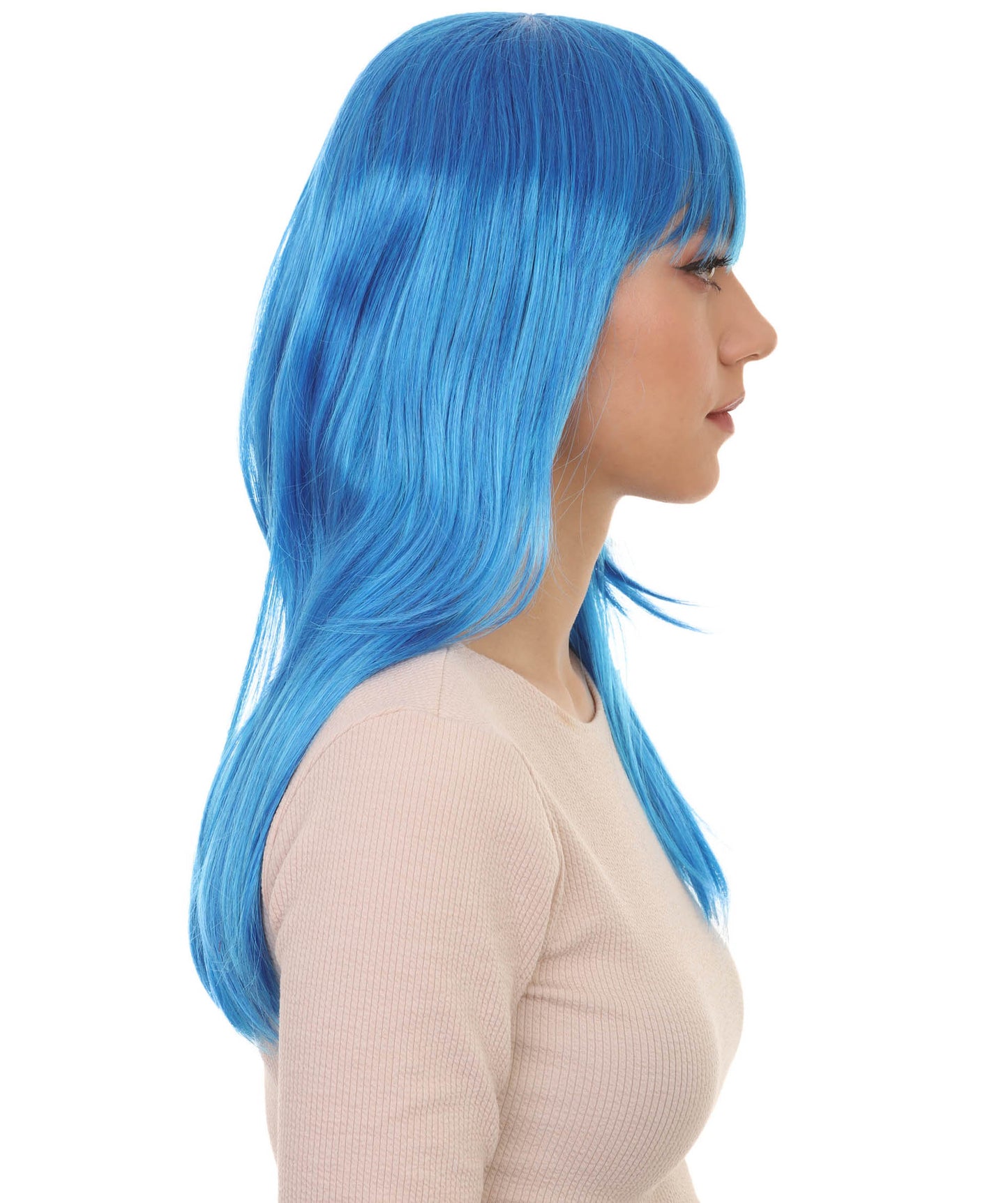 Wigs2you ハロウィン パーティー プレミアム レディース H-1045 とても快適なグラマー グリーン ウィッグ ロイヤル ブルー色