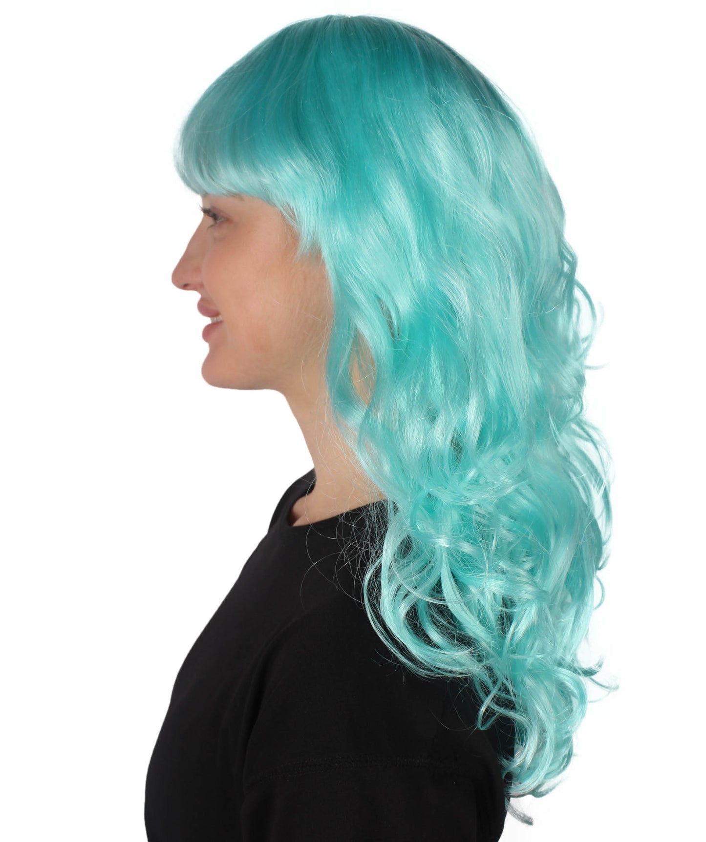 Wigs2you ハロウィンパーティープレミアム H-819 バットマン 女性ジョーカーウィッグ ブルーレイク色