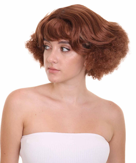 70'sアフロレディースウィッグ H-2763 ファンシーハロウィンパーティープレミアムウィッグ 着用しやすい
