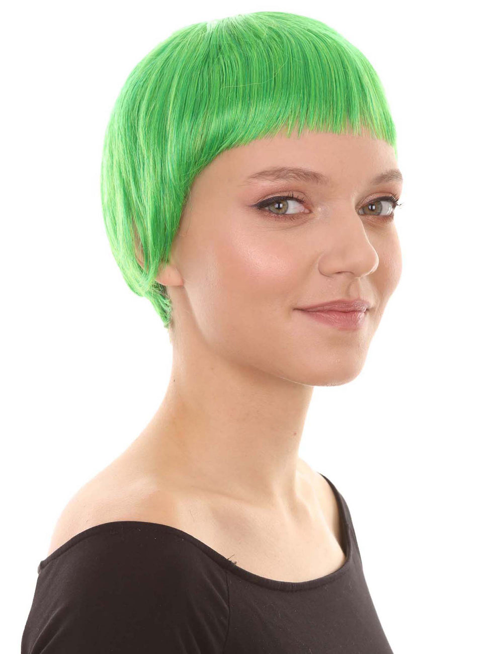 Wigs2you ハロウィンパーティープレミアム レディース H-591 コウノトリウィッグ ネオングリーン