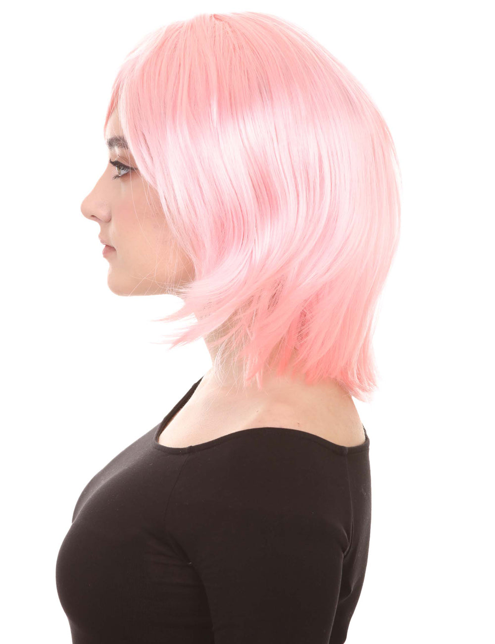 Wigs2you ハロウィン パーティー プレミアム H-1428 簡単に着用でき 快適なフィット感の女性ショート Lt ピンクウィッグ