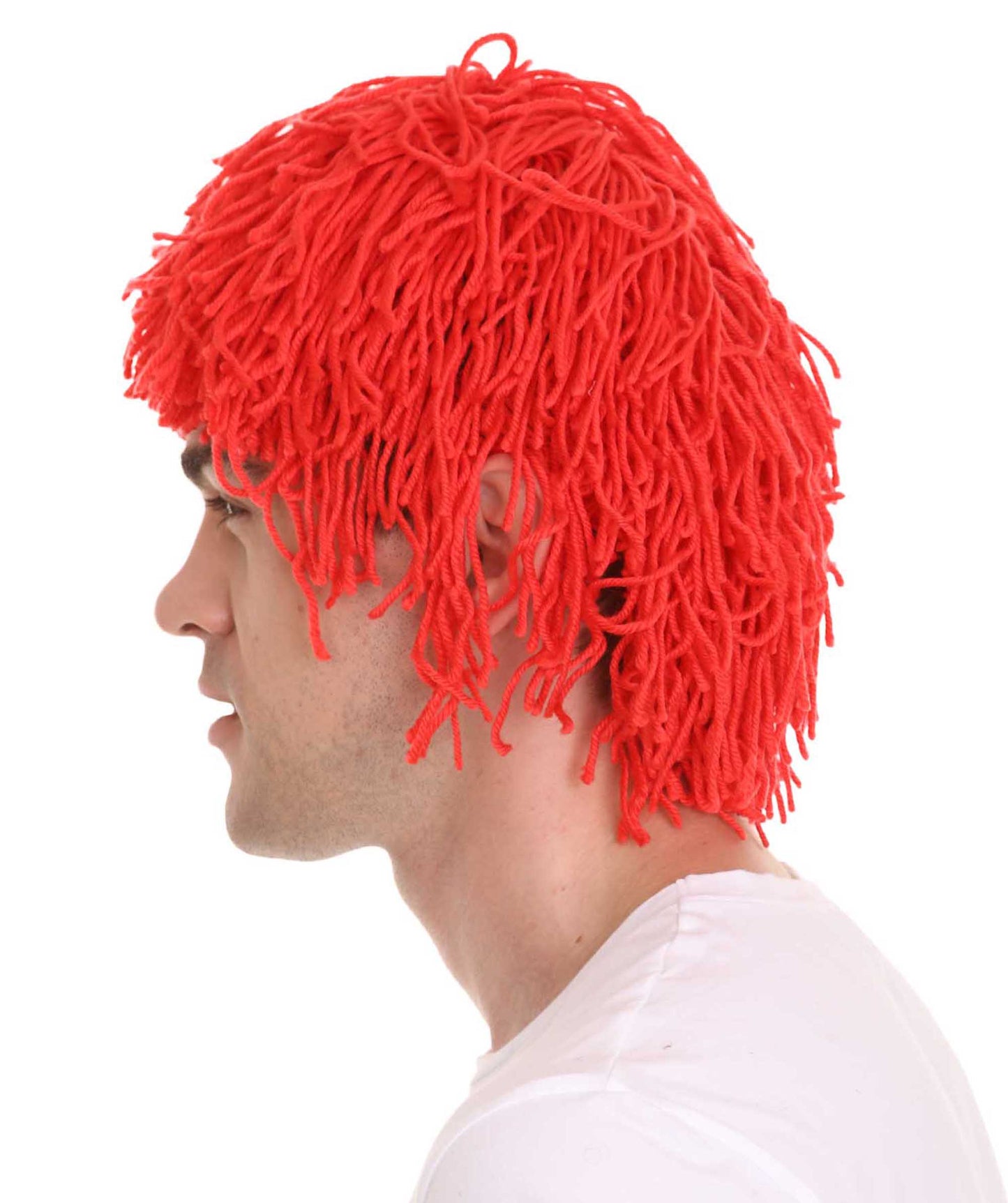男性用クリスマスLil Pump クリスマスドレッドロック赤緑ウィッグ H-4774 セレブウィッグ プレミアム通気性キャップレスキャップ