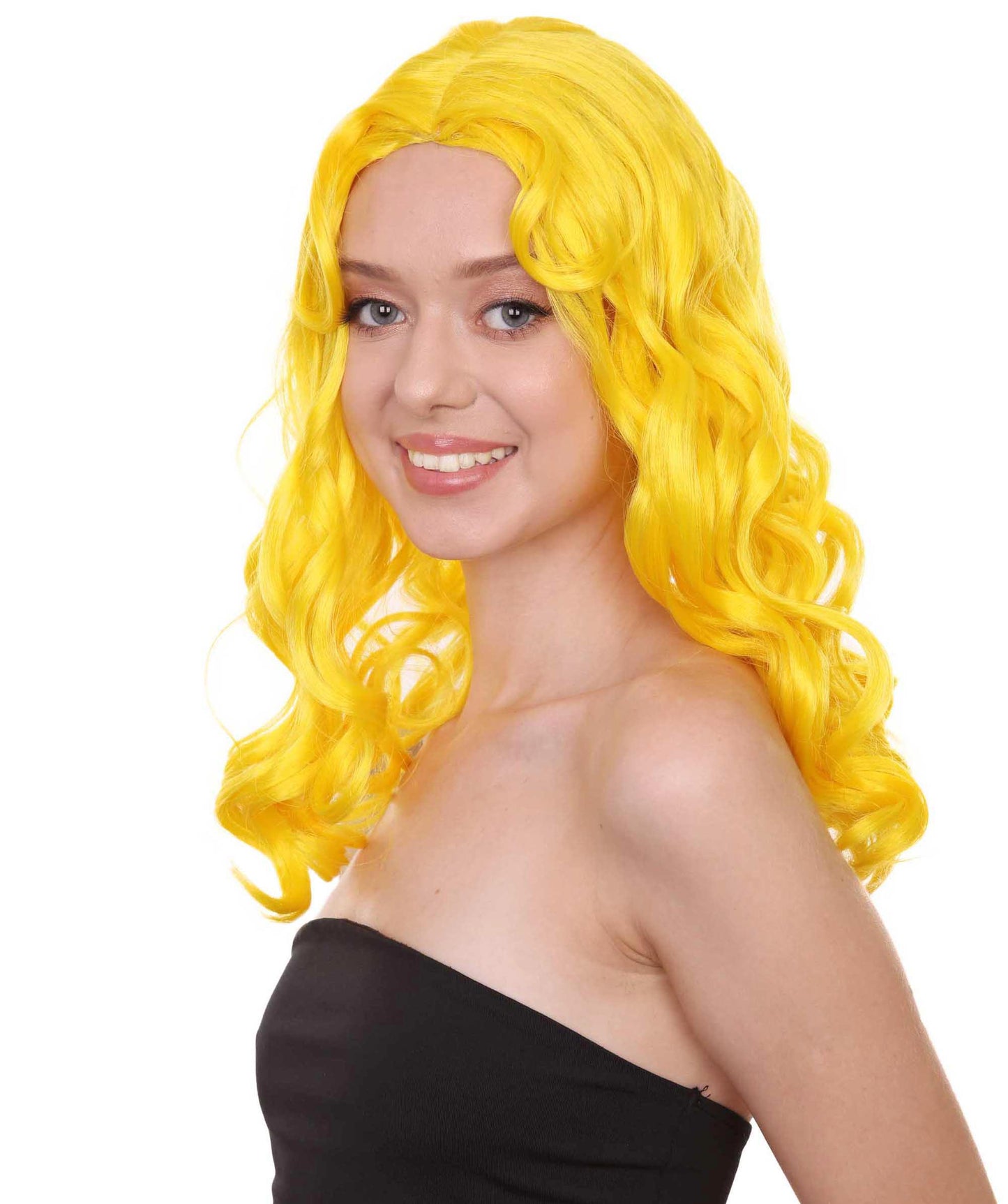 Wigs2you ハロウィンパーティー プレミアム レディース H-1084 アリスウィッグ 鏡の国のアリス イエロー色