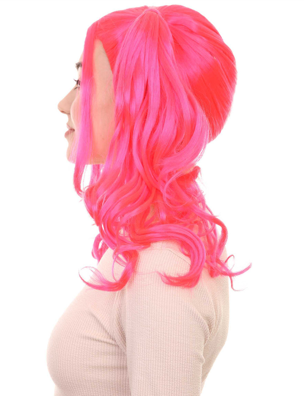 Wigs2you ハロウィンパーティー プレミアム レディース H-756 ドリー ピグテール ウィッグ ネオンピンク色