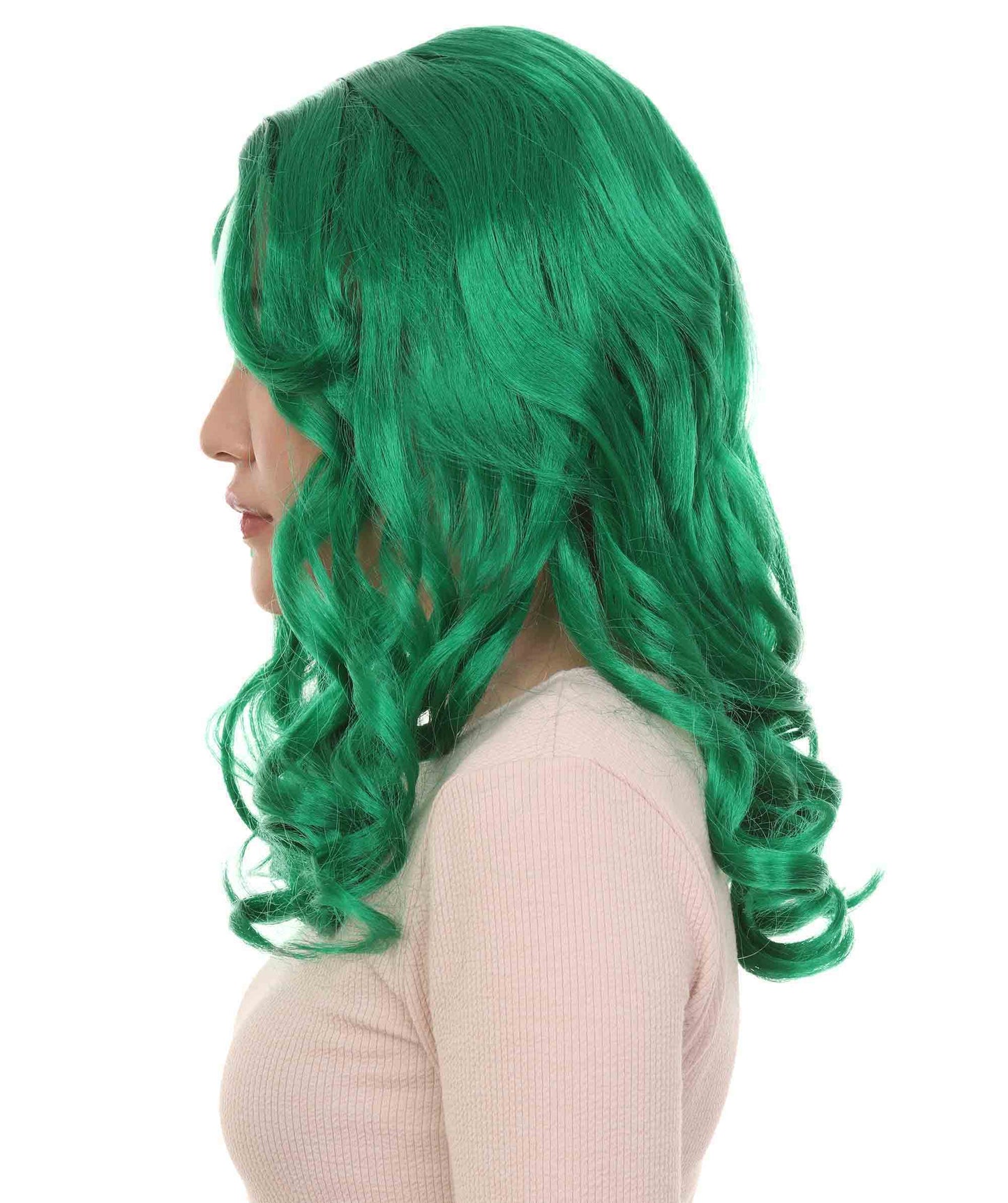 Wigs2you ハロウィンパーティー プレミアム レディース H-1086 アリスウィッグ 鏡の国のアリス ダークグリーン色