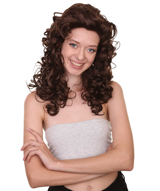 ハロウィンパーティープレミアムレディース H-3407 ロングカーリーブラウンウィッグコレクション