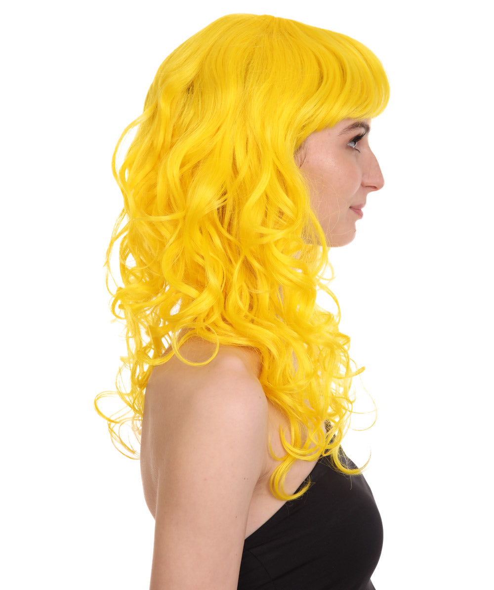 Wigs2you ハロウィンパーティー プレミアム レディース H-1000 着用しやすい ベラウィッグ イエローカラー
