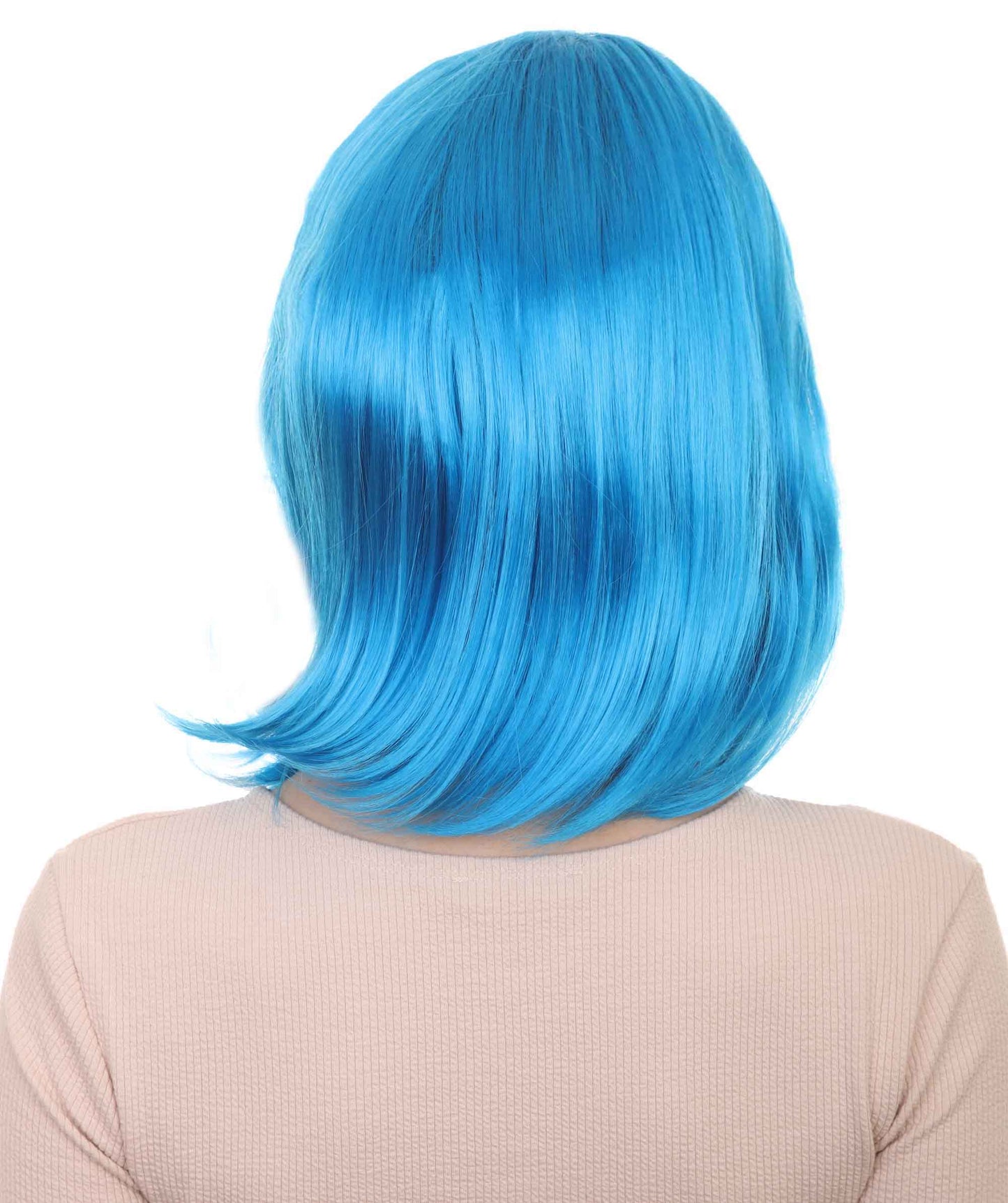 Wigs2you ハロウィン パーティー プレミアム 簡単に着用できる H-1153 とても快適なネオン ブルー カーリー レディ ウィッグ