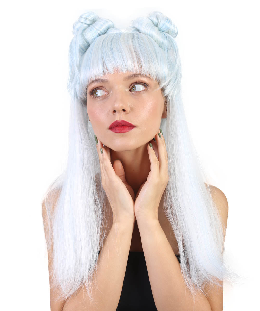 Wigs2you ハロウィン パーティー プレミアム レディース H-1203 快適なフィット感 ブルー アジアン プリンセス ウィッグ