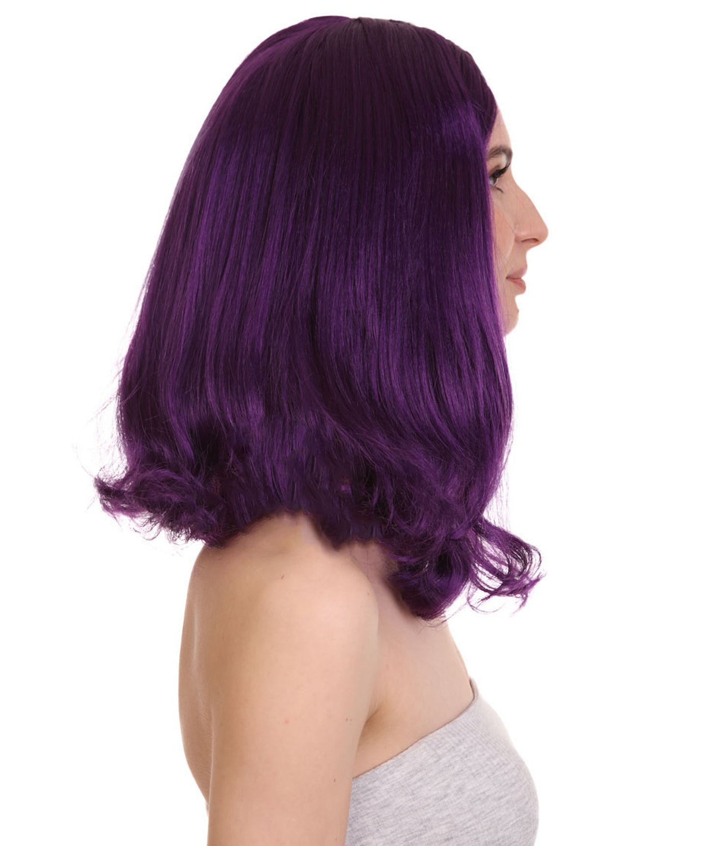 Wigs2you ハロウィン パーティー プレミアム レディース H-1283 着けやすい 快適なフィット感 バイオレット ページボーイ ウィッグ