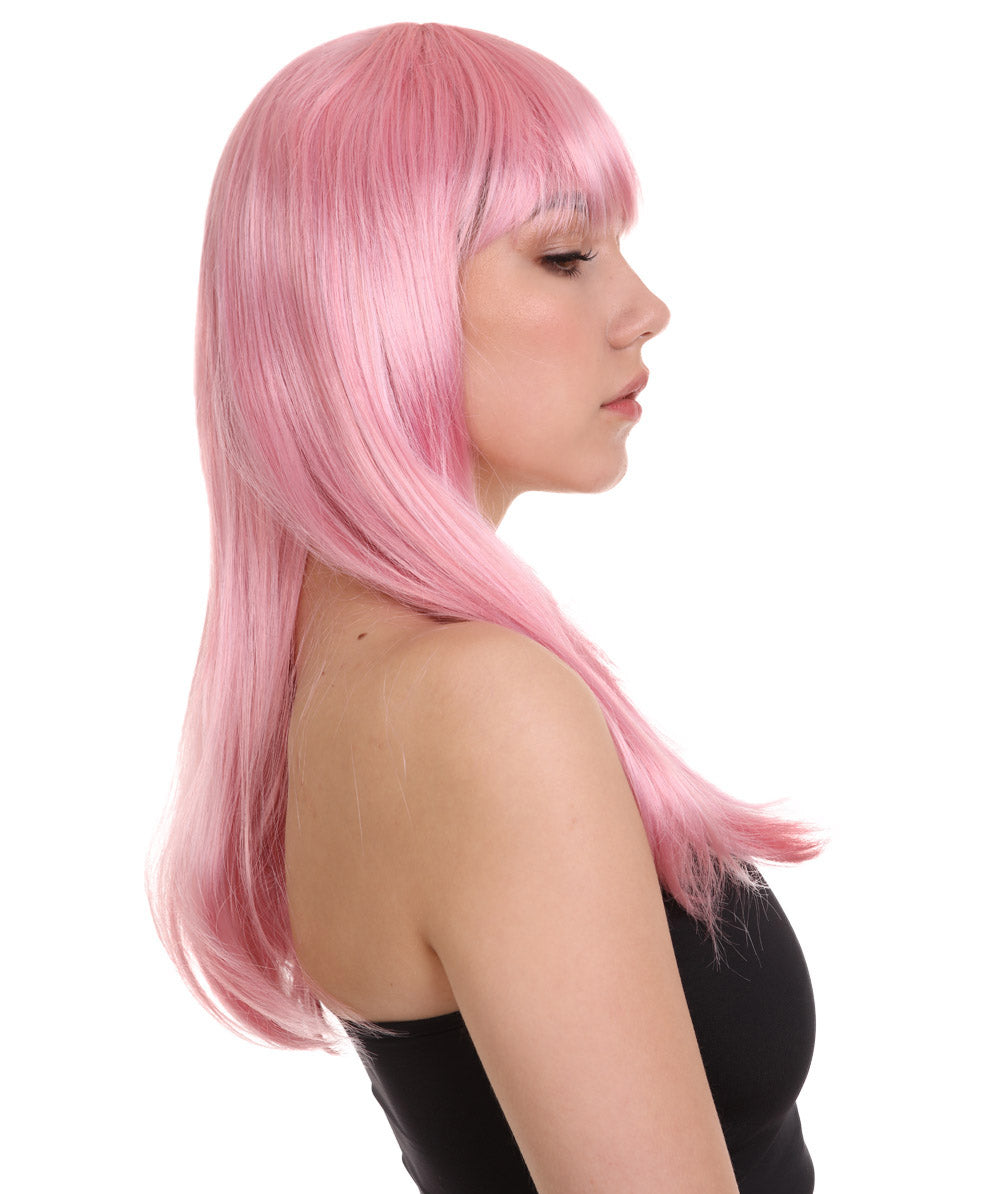 Wigs2you ハロウィン パーティー プレミアム レディース H-1053 とても快適なグラマー グリーン ウィッグ Lt ピンク色