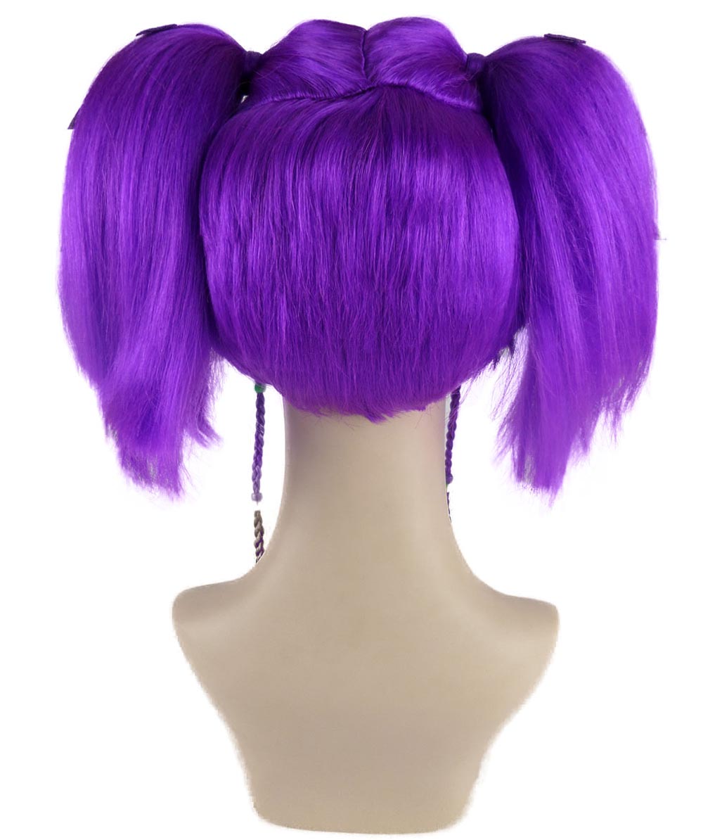 Wigs2you ハロウィンパーティー プレミアム レディース H-712 バットエンジェル ウィッグ ネオンパープル色