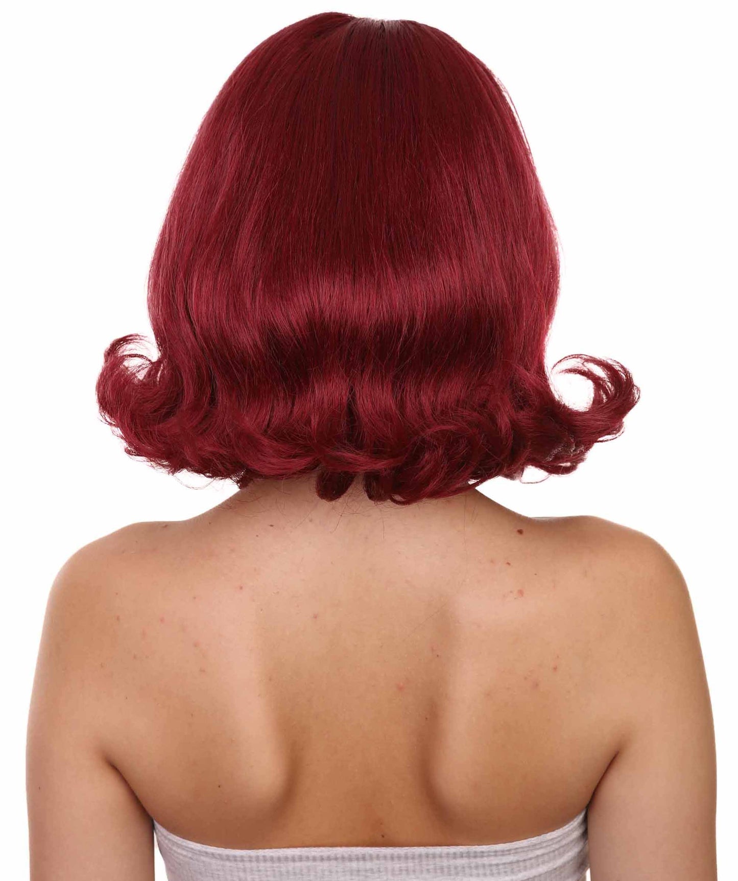 プレミアムハロウィンパーティー 女性 H-5398 グルーヴィー ジンキーズ ハウスワイフ ヴェルマウィッグ ワインレッド