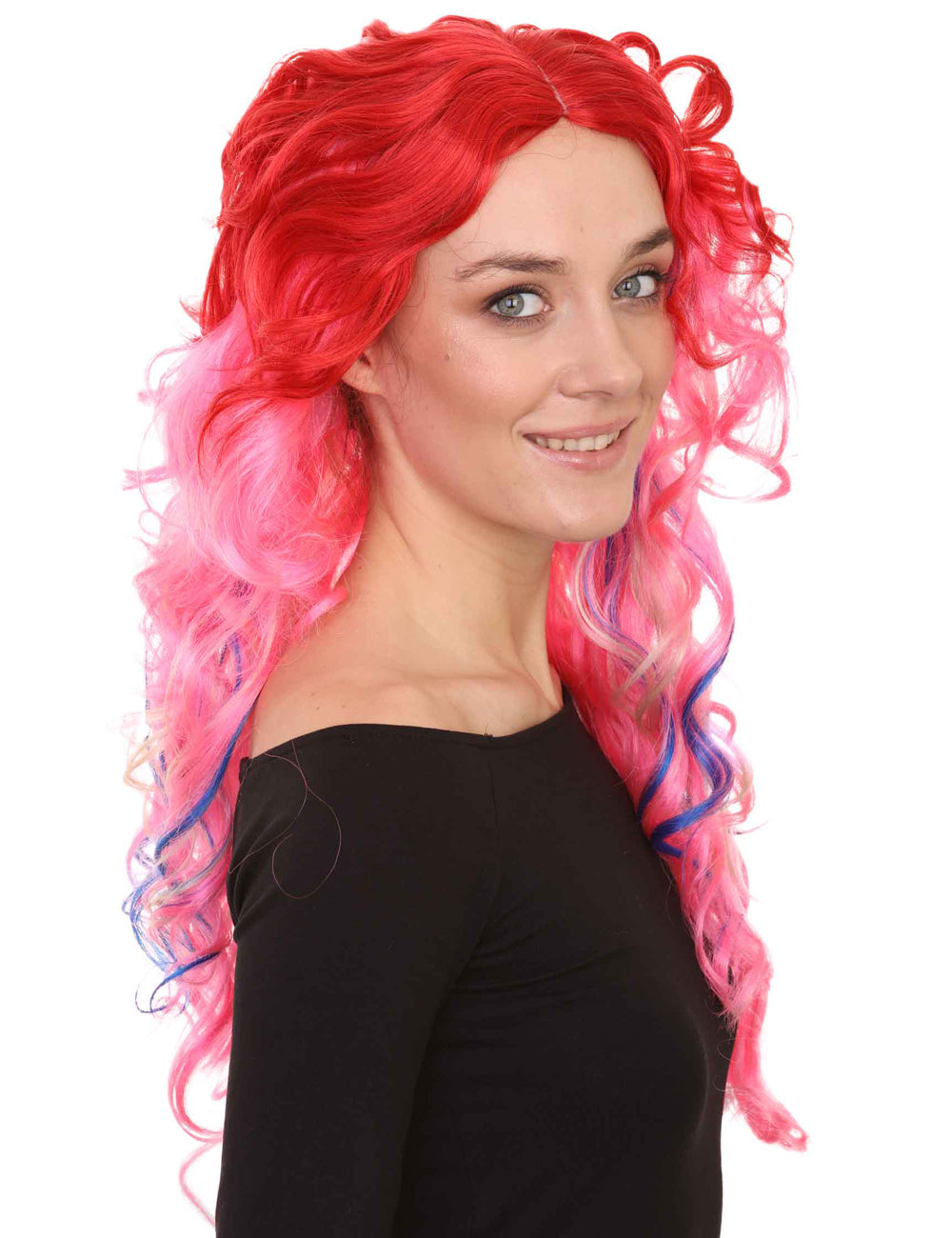 Wigs2you ハロウィンパーティー プレミアムレディース レッド ピンク シュガーアンドスパイスウィッグ H-377