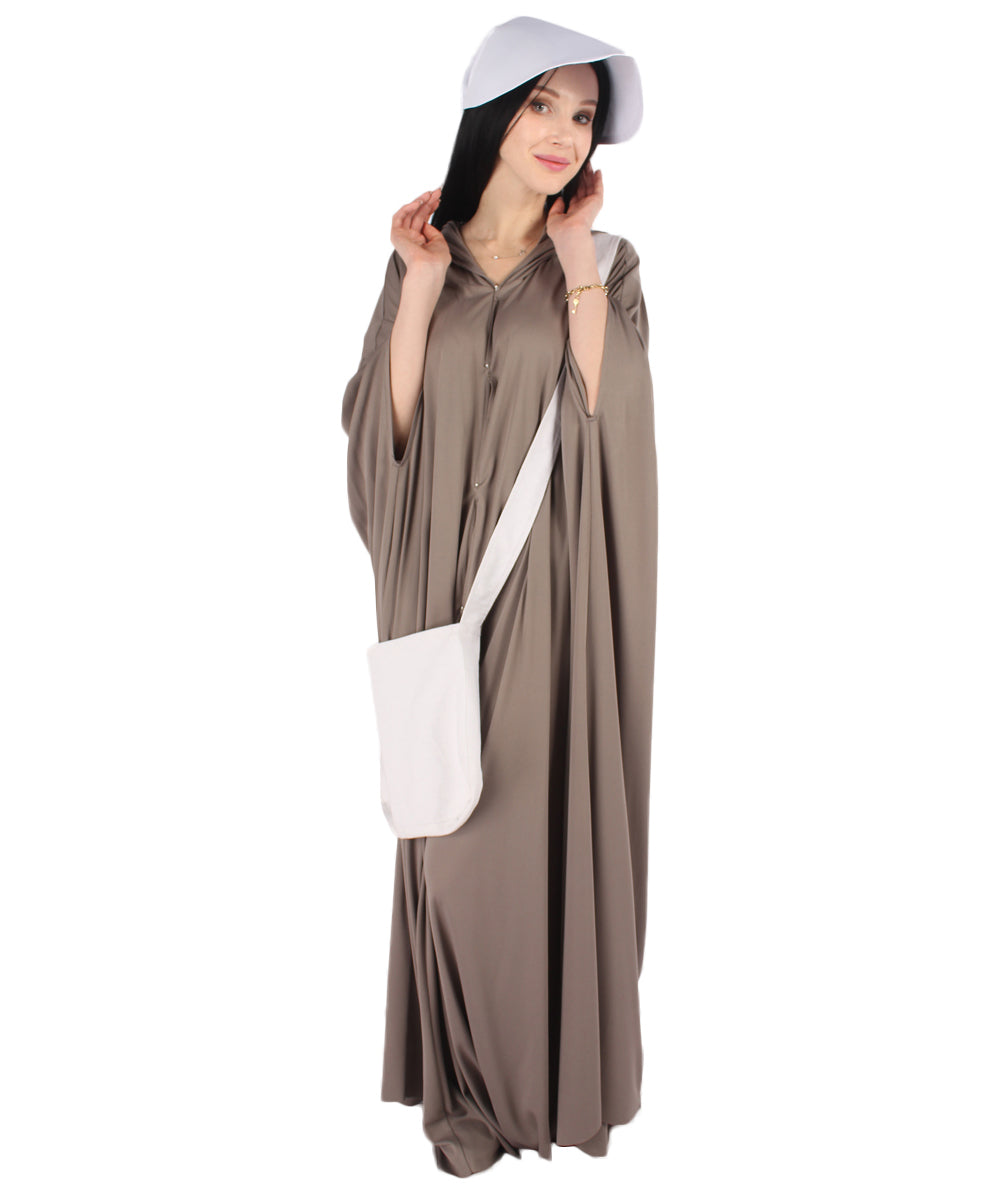 女性用 JCP-068_6 グレー ローブ ハンドメイド コスプレ衣装とバッグ ボンネット付き