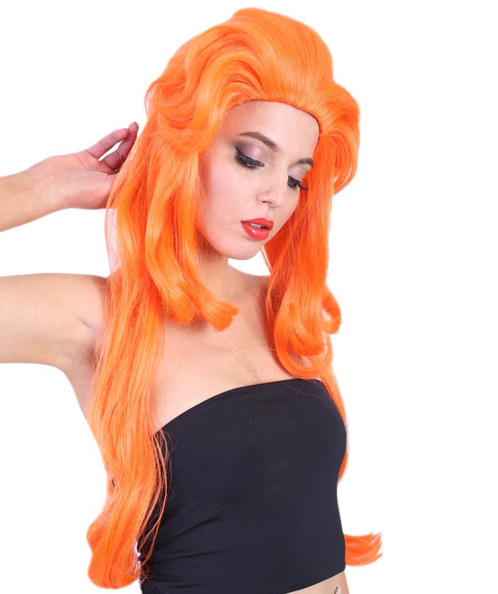 Wigs2you ハロウィンおよびパーティー用プレミアムレディース H-510 オレンジ "レディー・ガガ" 長いウィッグ