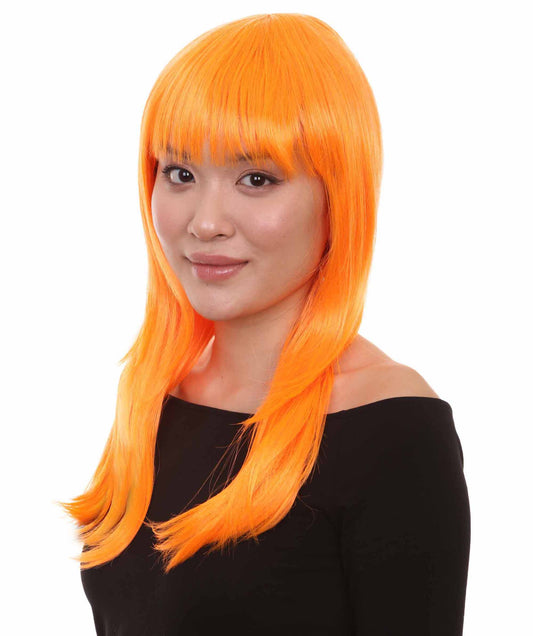 Wigs2you ハロウィン パーティー プレミアム レディース H-1040 とても快適なグラマー グリーン ウィッグ パンプキン オレンジ色